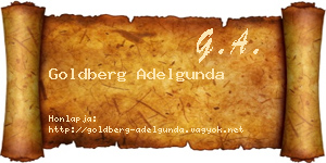 Goldberg Adelgunda névjegykártya